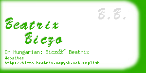 beatrix biczo business card